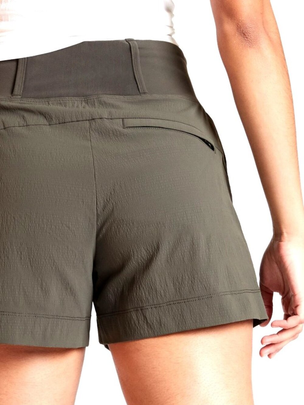 Trekkie North Hiking Shorts Womens Size 12 Olive Green Ripstop Fabric 4-Pockets - Picture 4 of 16